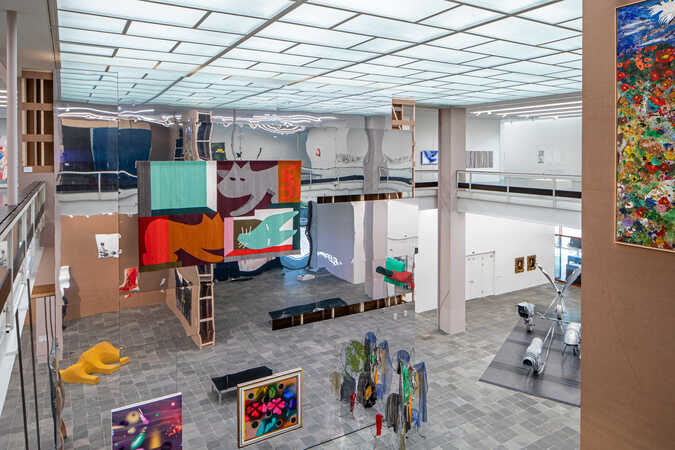 Ausstellungsansicht „Stellprobe. Sammlungszugänge der letzten Dekade in einem Display von Heimo Zobernig“, Foto: Johannes Stoll / Belvedere, Wien